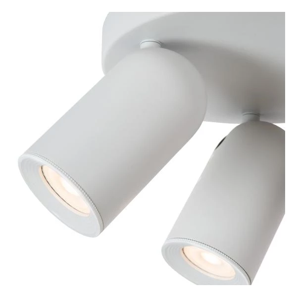 Lucide PUNCH - Ceiling spotlight - Ø 21 cm - 3xGU10 - White - detail 1